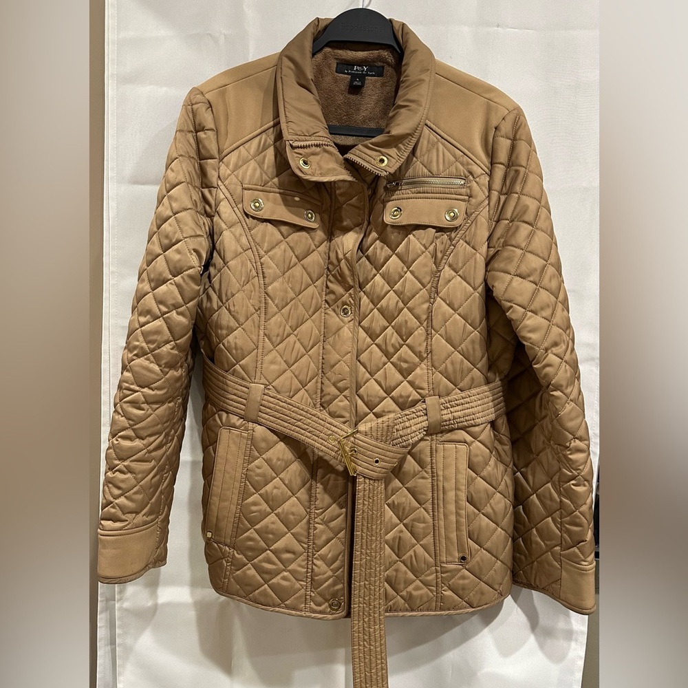 Preston & York Khaki Fleece-Lined Quilted (Large) Jacket